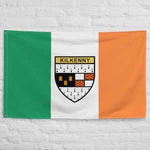 Kilkenny County Coat of Arms Ireland Flag | Kilkenny Crest Flag | Ireland Flag 3&#39;x5&#39;