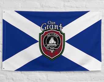 Clan Grant Scottish Family Crest, Scotland Flag | Scottish gifts for the home | Scottish Grant Clan Flag