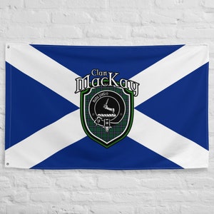 Clan MacKay Scottish Family Crest, Scotland Flag | Scottish gifts for the home | Scottish MacKay Clan Flag