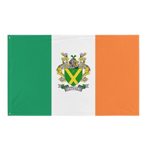 O&#39;Dowd Irish Coat of Arms Family Crest Ireland Flag | Irish gifts for the home