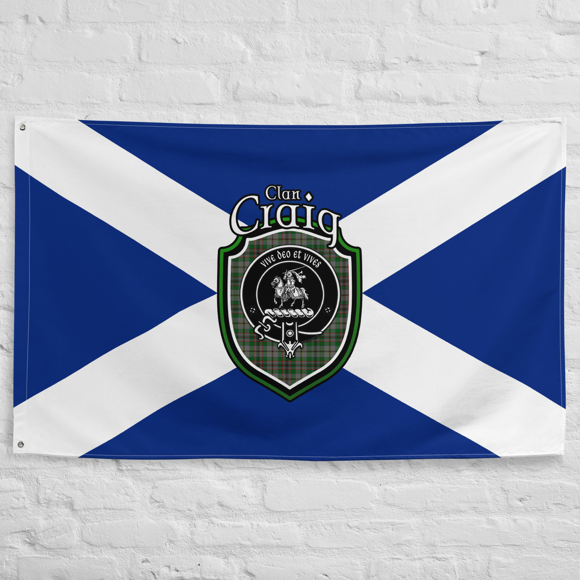 Clan Craig Scottish Family Crest, Scotland Flag Scottish Gifts for the