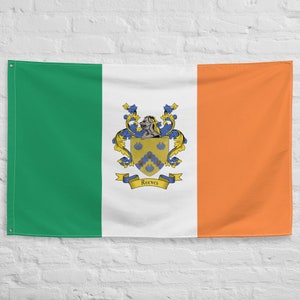 Regan Irish Coat of Arms Family Crest Ireland Flag | Irish gifts for the home