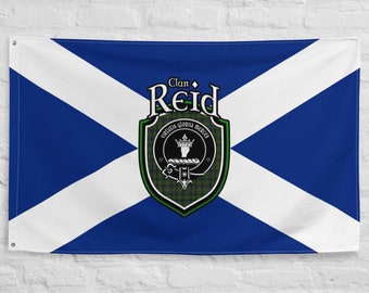 Clan Reid Scottish Family Crest, Scotland Flag | Scottish gifts for the home | Scottish Reid Clan Flag