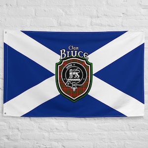 Clan Bruce Scottish Family Crest, Scotland Flag | Scottish gifts for the home | Scottish Bruce Clan Flag