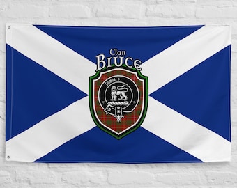 Clan Bruce Scottish Family Crest, Bandera de Escocia / Regalos escoceses para el hogar / Bandera escocesa del Clan Bruce