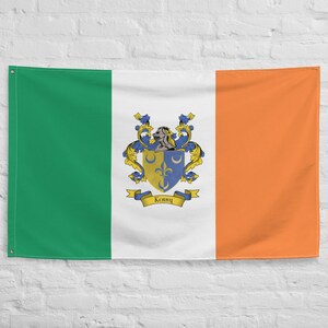 Kenny Irish Coat of Arms Family Crest Ireland Flag | Irish gifts for the home
