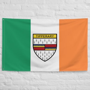 Tipperary County Coat of Arms Ireland Flag | Tipperary Crest Flag | Ireland Flag 3&#39;x5&#39;
