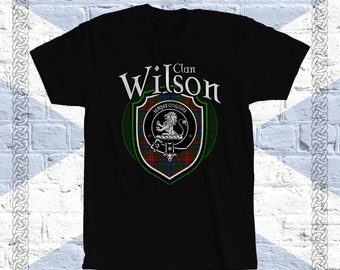 Clan Wilson Tartan T-Shirt, Scottish Wilson Tshirt, Wilson Last Name, Wilson Family Name,Wilson Tartan, Wilson Crest, Wilson Clan Crest
