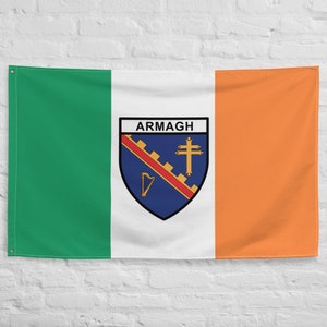 Armagh County Coat of Arms Ireland Flag | Armagh Crest Flag | Ireland Flag 3&#39;x5&#39;