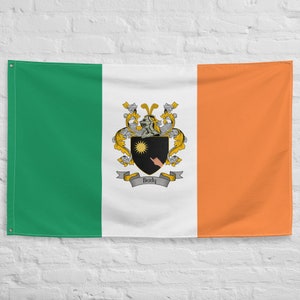 Brennan Irish Coat of Arms Family Crest Ireland Flag | Irish gifts for the home