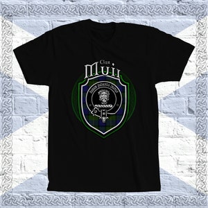Clan Muir Tartan T-Shirt, Scottish Muir Tshirt, Muir Last Name, Muir Tartan, Muir Crest, Muir Clan Crest Badge