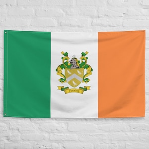 Fanning Irish Coat of Arms Family Crest Ireland Flag | Irish gifts for the home