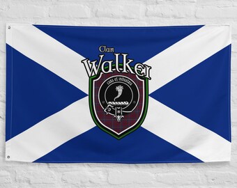 Clan Walker Scottish Family Crest, Vlag van Schotland | Schotse cadeaus voor thuis | Schotse Walker Clan Vlag