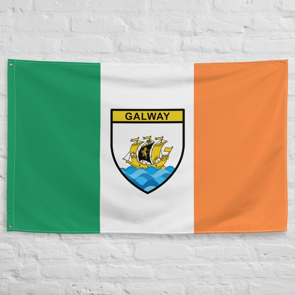 Galway County Coat of Arms Ireland Flag Galway Crest Flag Ireland Flag
