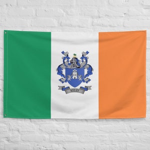 Kelly Irish Coat of Arms Family Crest Ireland Flag | Irish gifts for the home