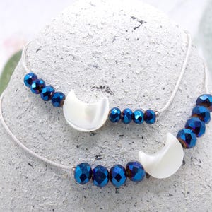 LOVE YOU to the moon and back, Mother of Pearl Moon Bracelet a unique gift for someone who means everything to you - Limited Edition