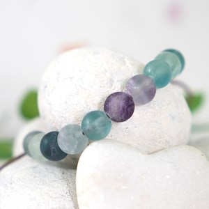 Mental Well-being Bracelet, Rainbow Fluorite, Anxiety Bracelet, Meditation Bracelet, 10 Breaths Bracelet, Calming Jewellery, Stress Bracelet