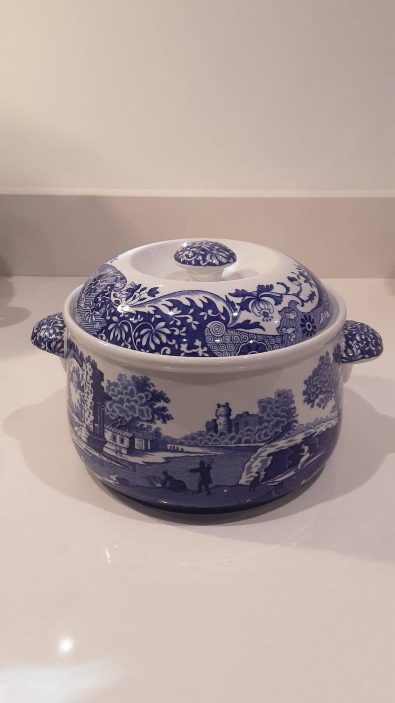 Spode Blue Italian Tableware Items, Vitro Porcelain, Oven to Tableware