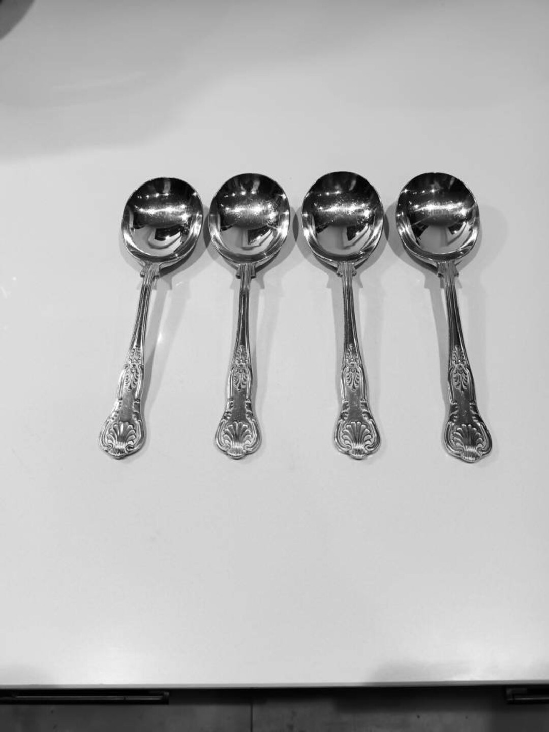RYALLS Sheffield Epns A1 4 Soup Spoons. Set the Scene for Xmas Etsy