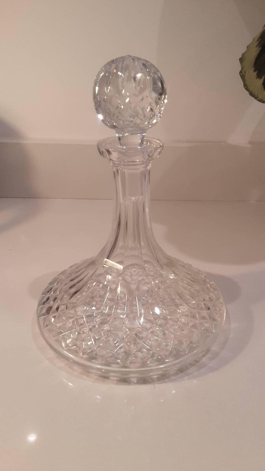 Waterford Crystal Lismore Ships Decanter Original Hand Cut Etsy
