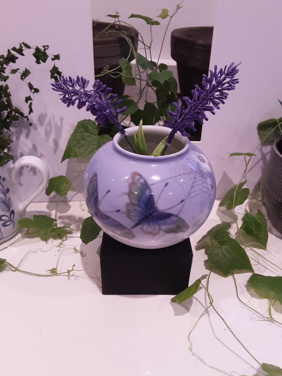 Royal copenhagen vase butterfly Etsy