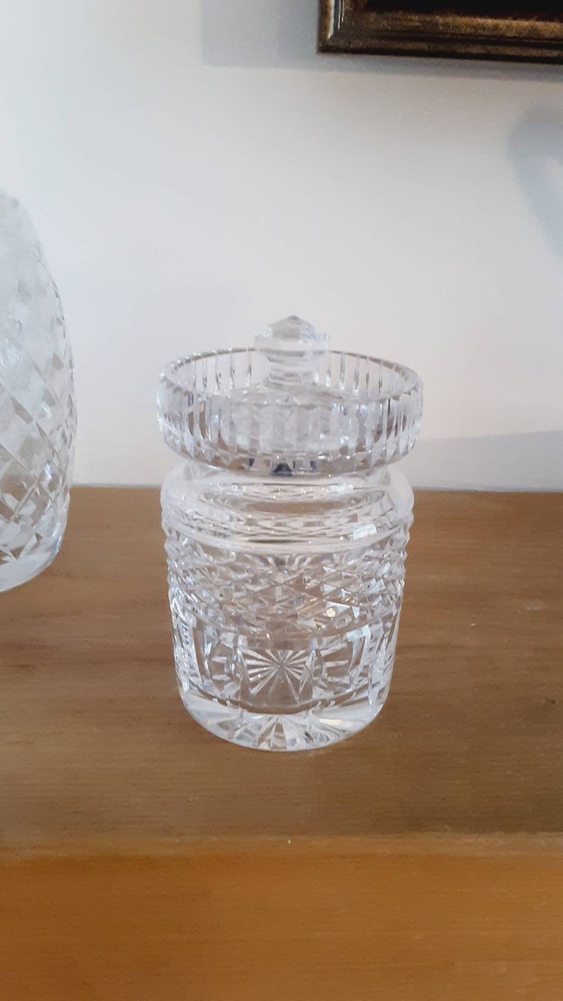 Waterford crystal covered preserve. Original hand cut full lead crystal