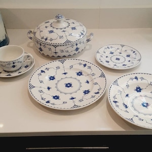 Masons ironstone blue Denmark tableware. Price individually. Iconic copenhagen design.