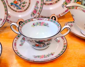 Wedgwood Kutani Crane, Fine Bone China, Barlaston England. Pattern
