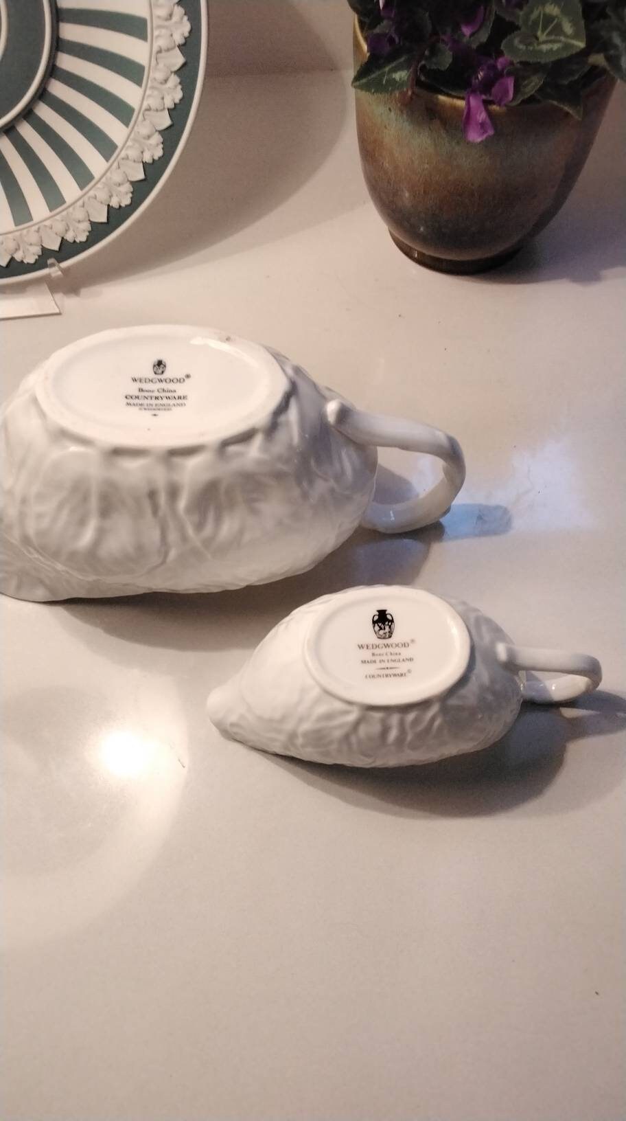 Countryware Wedgwood Fine Bone China Gravey Boat and Smaller Etsy UK