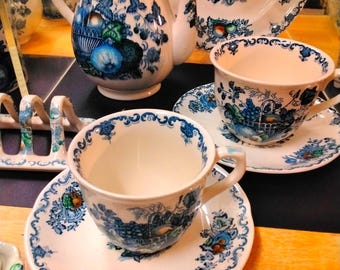 Masons Ironstone Blue fruitmand, een ongelooflijke collectie diner-, thee-, kannen, kommen en serveerartikelen. De grootste ooit. pagina 2: