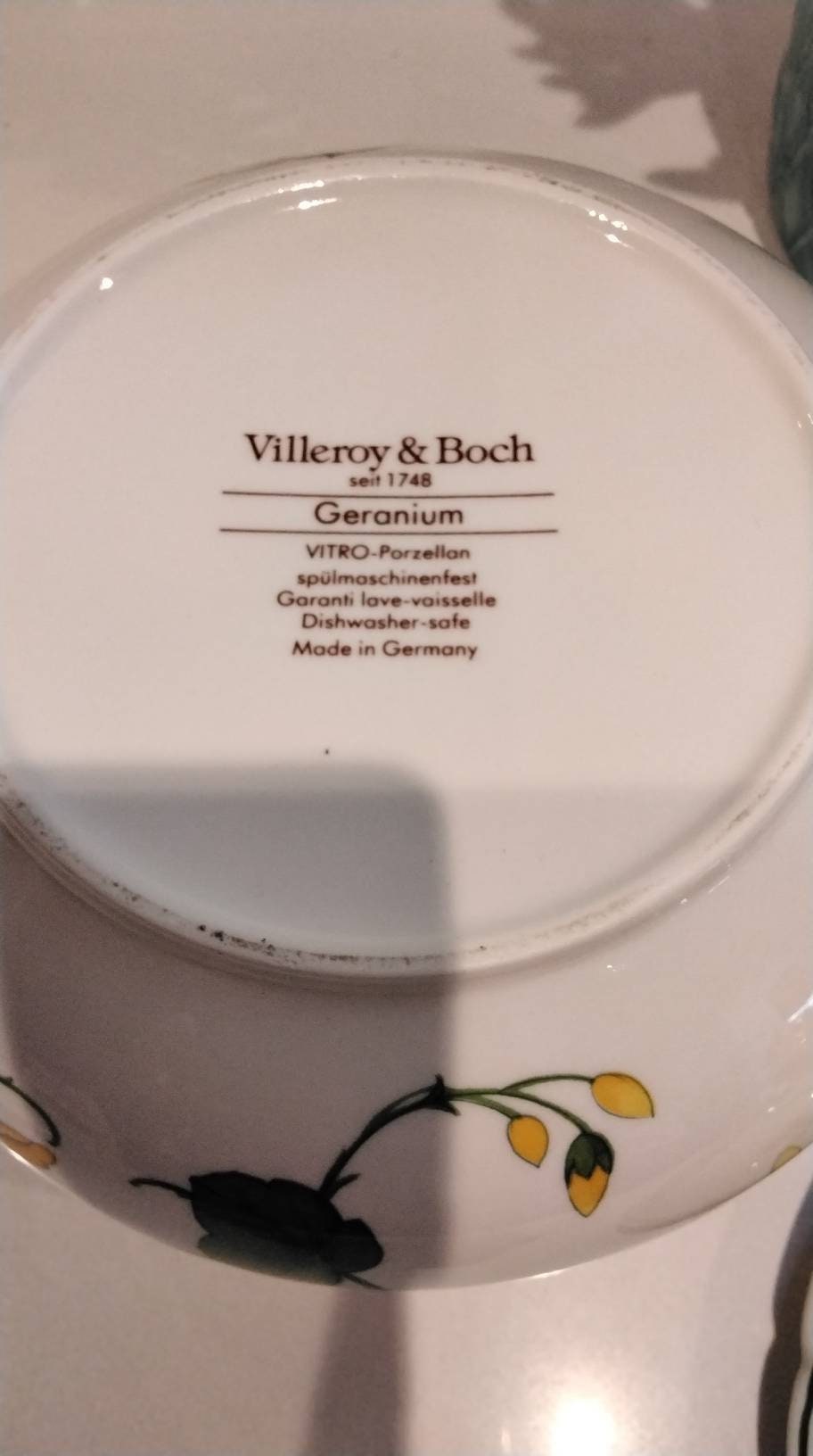 ビレロイ&ボッホゼラニウム未使用チューリーン ビレロイ&ボッホゼラニウム未使用チューリーン ビレロイ&ボッホ