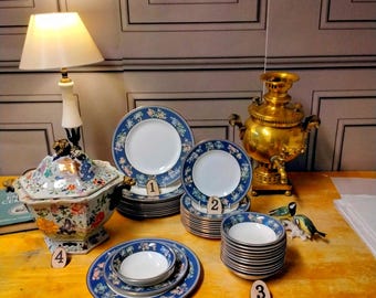 Vintage Wedgwood Blue Siam Bone China - Etsy