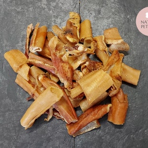 Pork Rind Roll Bites | Pig Skin Chews End Pieces Off Cuts Natural Dog Treats