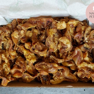 Pigs Ear Strips Natural Dog Treats Air Dried Dental Chews