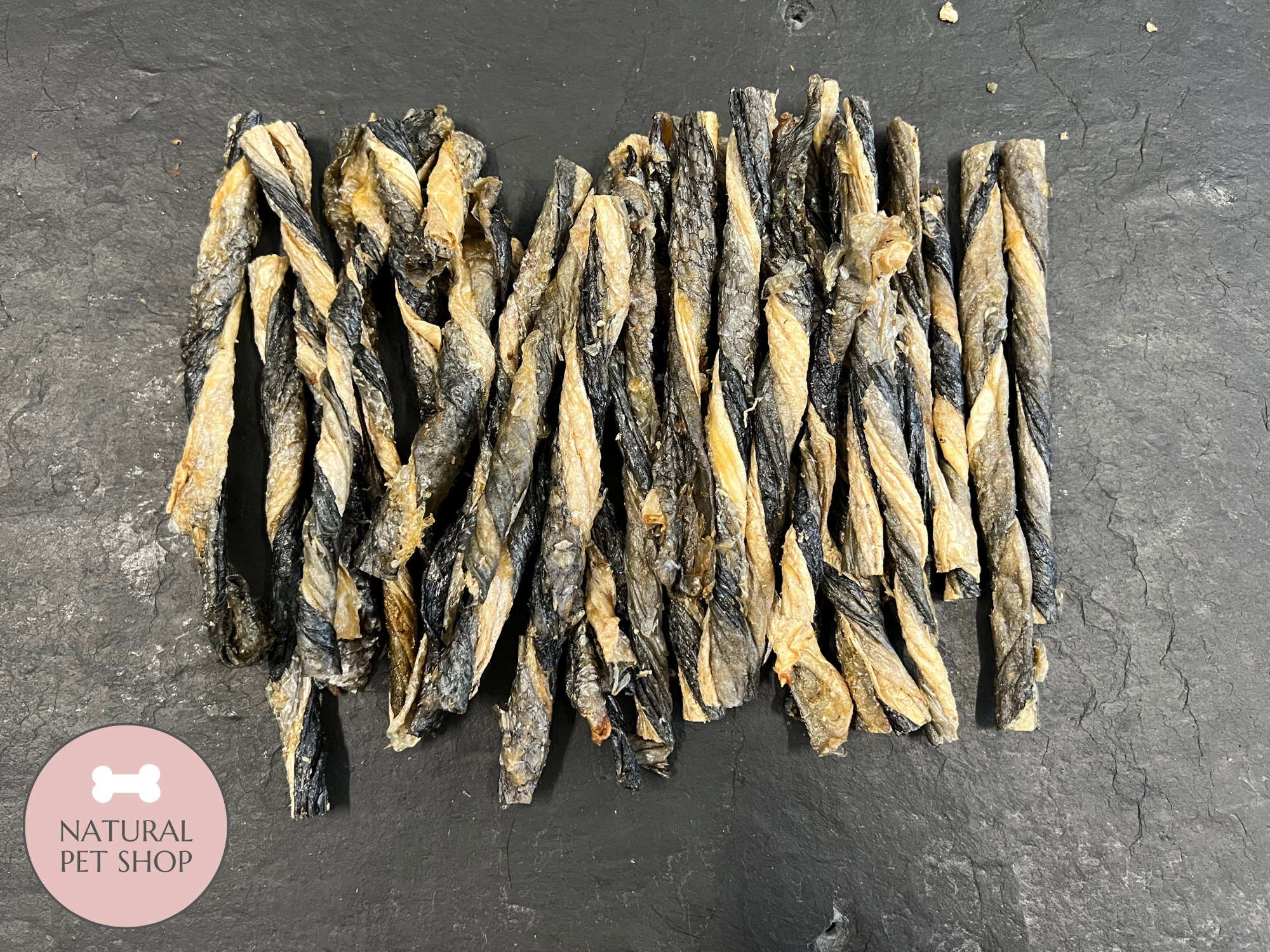 Skinny Salmon Skin Twists Premium Natural Dog Treats Crispy Etsy UK