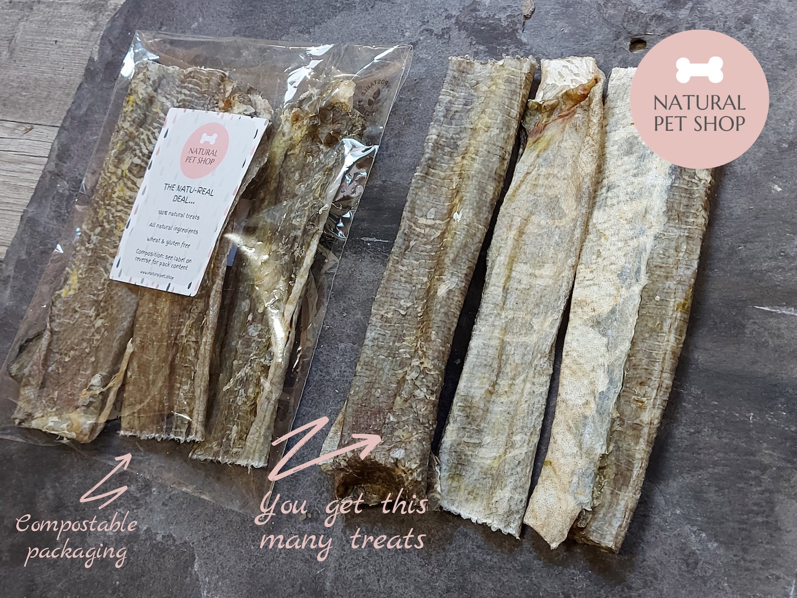 Fish Skin Flatties Natural Dog Chews. Natural Treat. Long Etsy UK