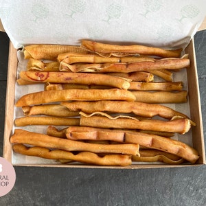 Long Pork Rind Rolls | 100% Natural Dog Treats Chews Pig Skin Dental Gluten Free Pork rind rolls x20