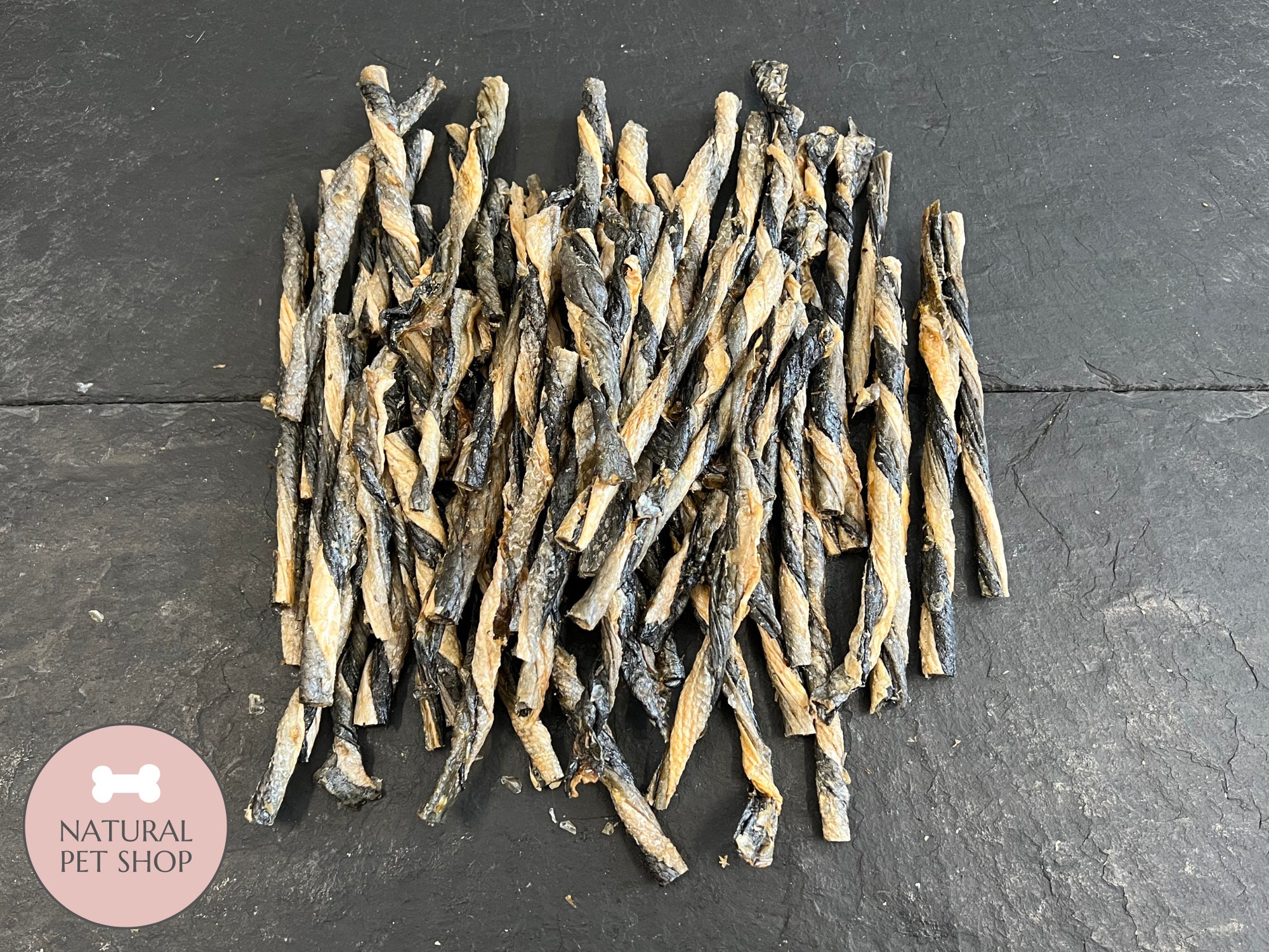 Skinny Salmon Skin Twists Premium Natural Dog Treats Crispy Etsy UK