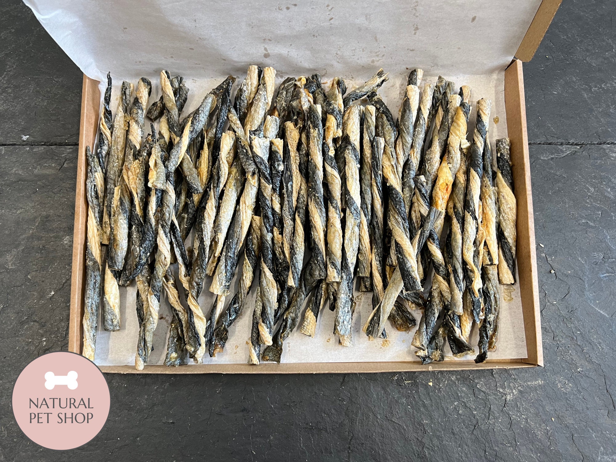 Skinny Salmon Skin Twists Premium Natural Dog Treats Crispy Etsy UK