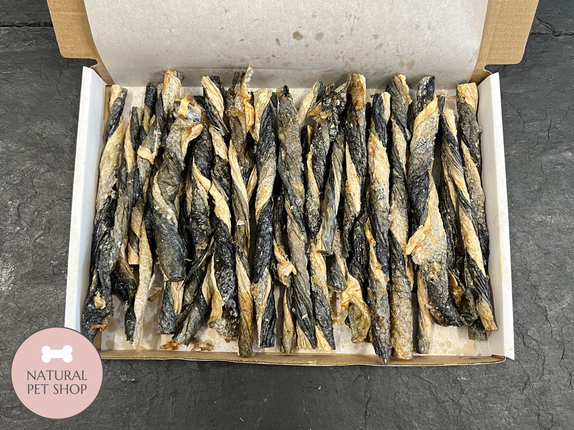 Skinny Salmon Skin Twists Premium Natural Dog Treats Crispy Etsy UK
