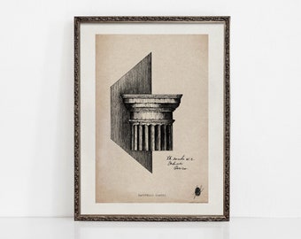 2 セットの建築プリント、建築図面、パンテオンのローマ建築