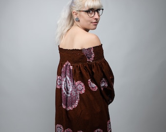 Robe longue d'été en wax  maman Afrika pour femme