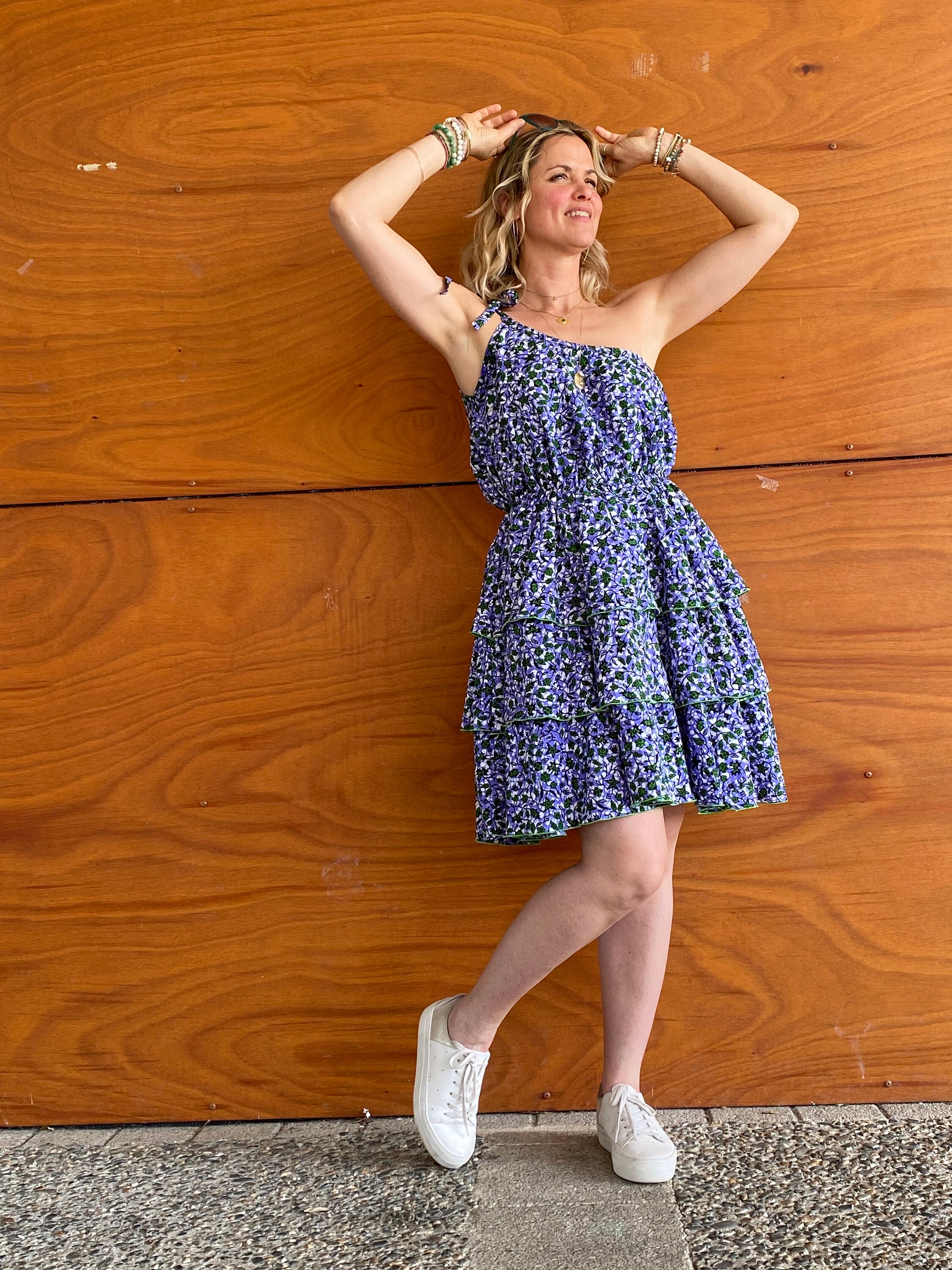RUFFLED WAX DRESS