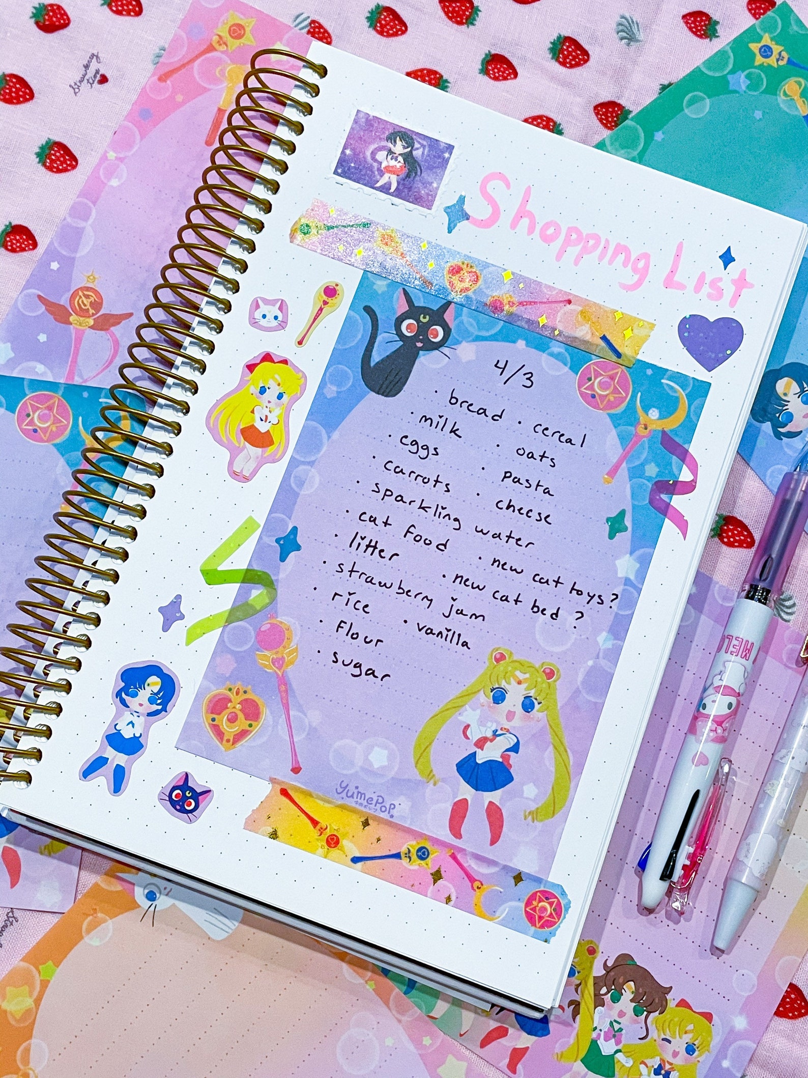 Sailor Moon Inspired Large Memo Pad/ Anime Memo Pad / Kawaii Etsy