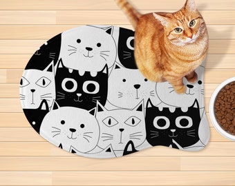 SF_H22 Cute Paws Pet Rug Black and White Cats