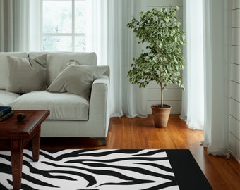 Dornier Rug Black and White tiger decoration