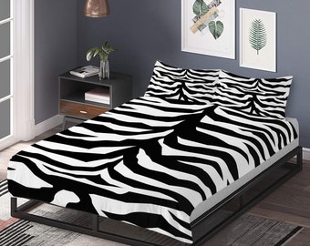 Bedding Tiger black white decoration