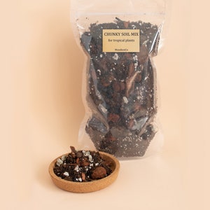 Chunky Aroid-mix voor tropische kamerplanten, tropische mix, groeimedium kamerplant, dikke bodemmix