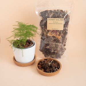 Chunky mix voor varens, anthuriums en orchideeën, tropische mix, groeimedium kamerplant, stevige grondmix