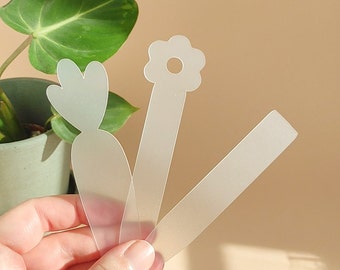 Clear Plastic Plant Tags, Reusable Plant Labels, Cute Plant Tags